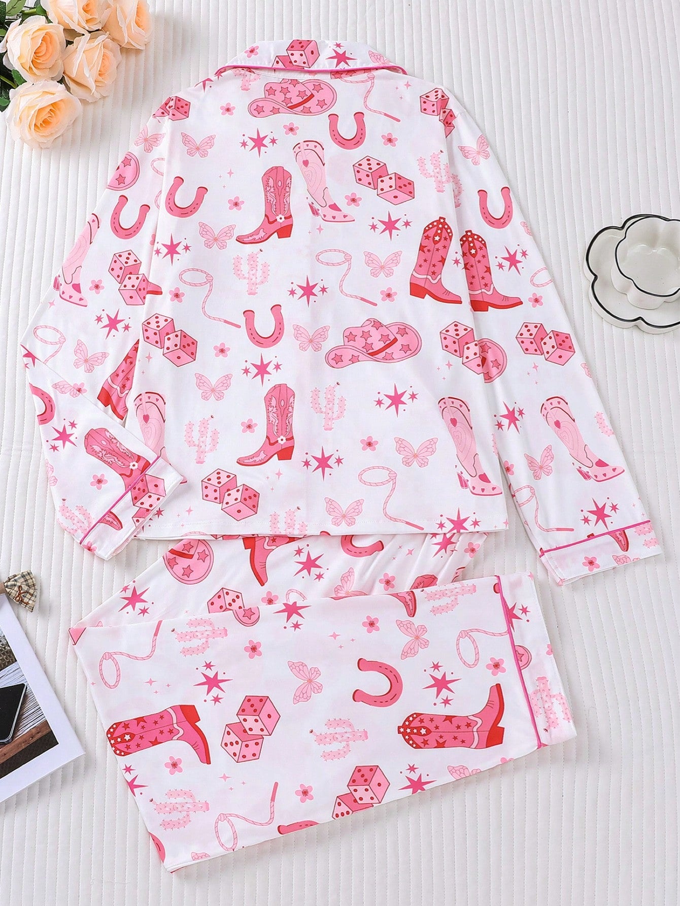 Lucky Cowgirl Printed Pajama Set