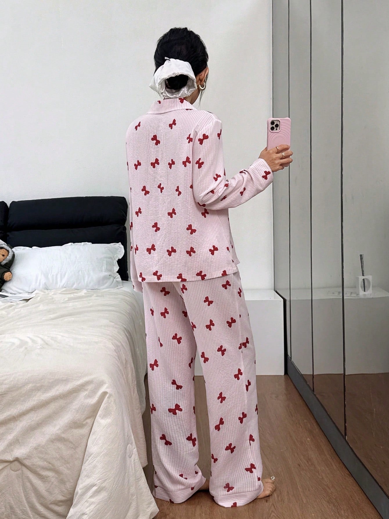 Blush Butterfly Stripe Pajama Set