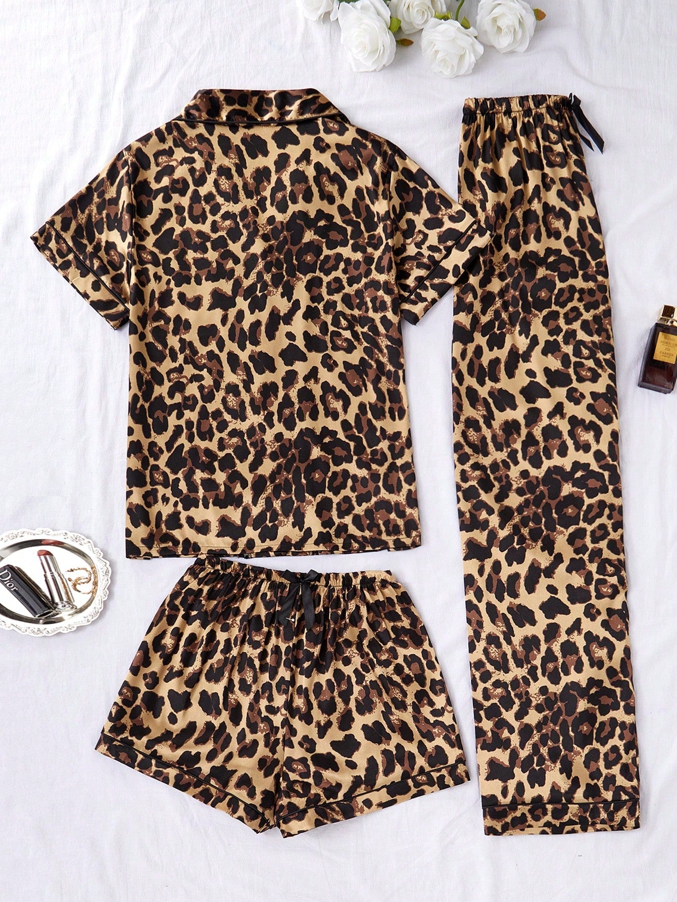 Leopard Luxe 3-Piece Women’s Pajama Lounge Set