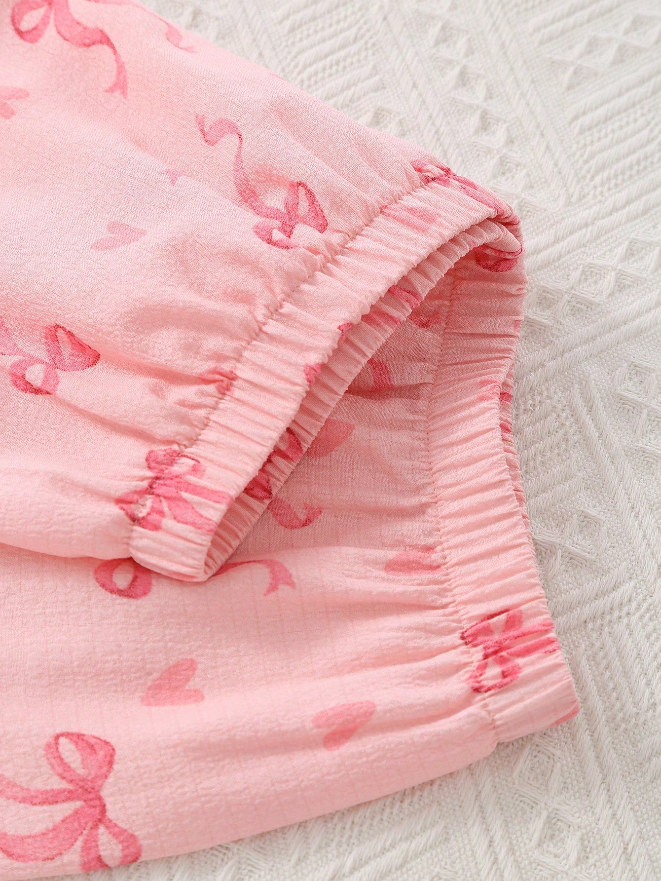 Blush Bow Dream 3-Piece Cotton Night Suit Set