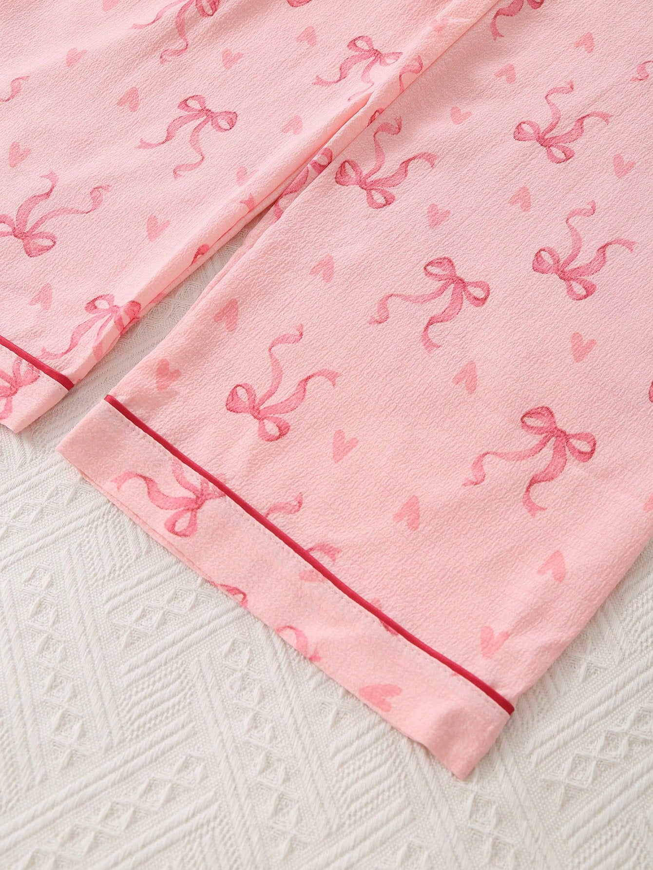 Blush Bow Dream 3-Piece Cotton Night Suit Set