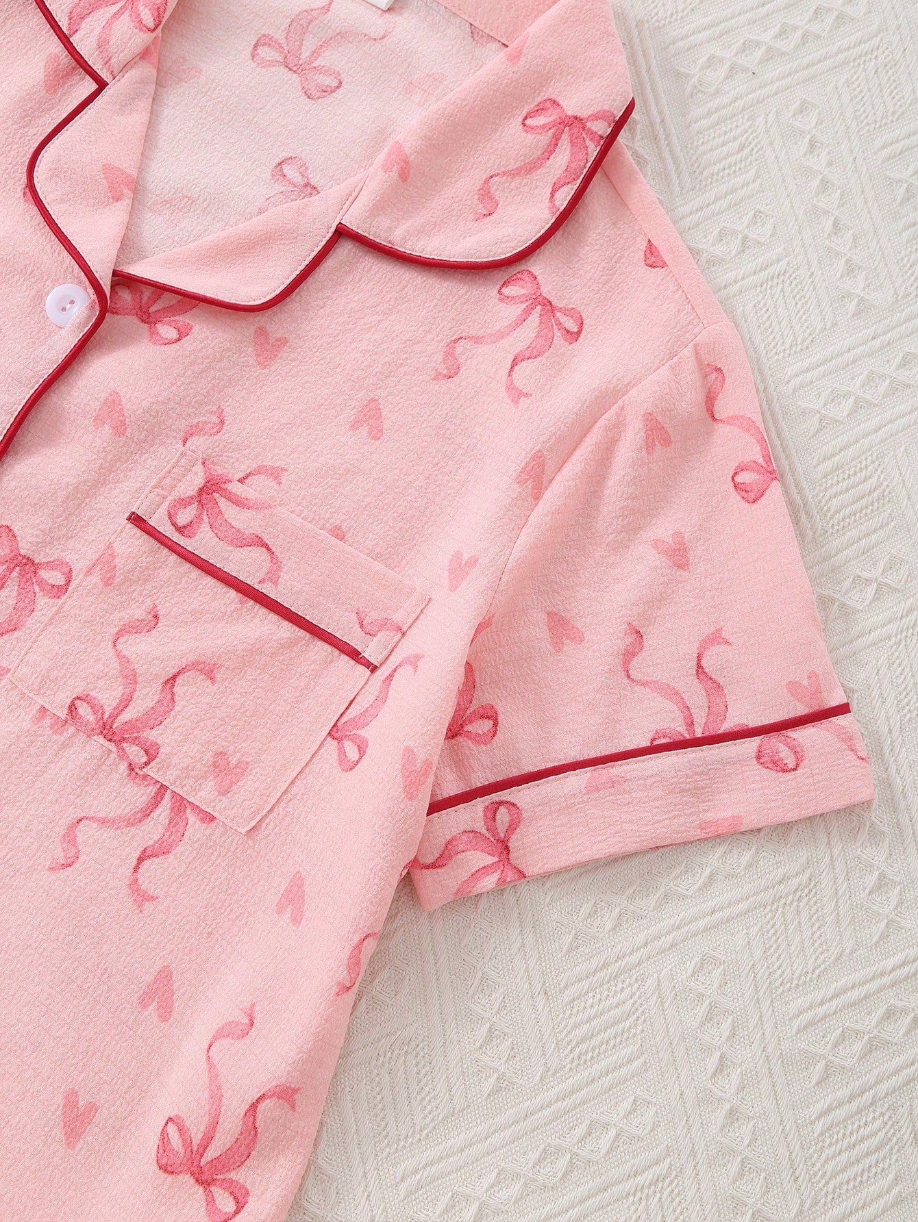 Blush Bow Dream 3-Piece Cotton Night Suit Set