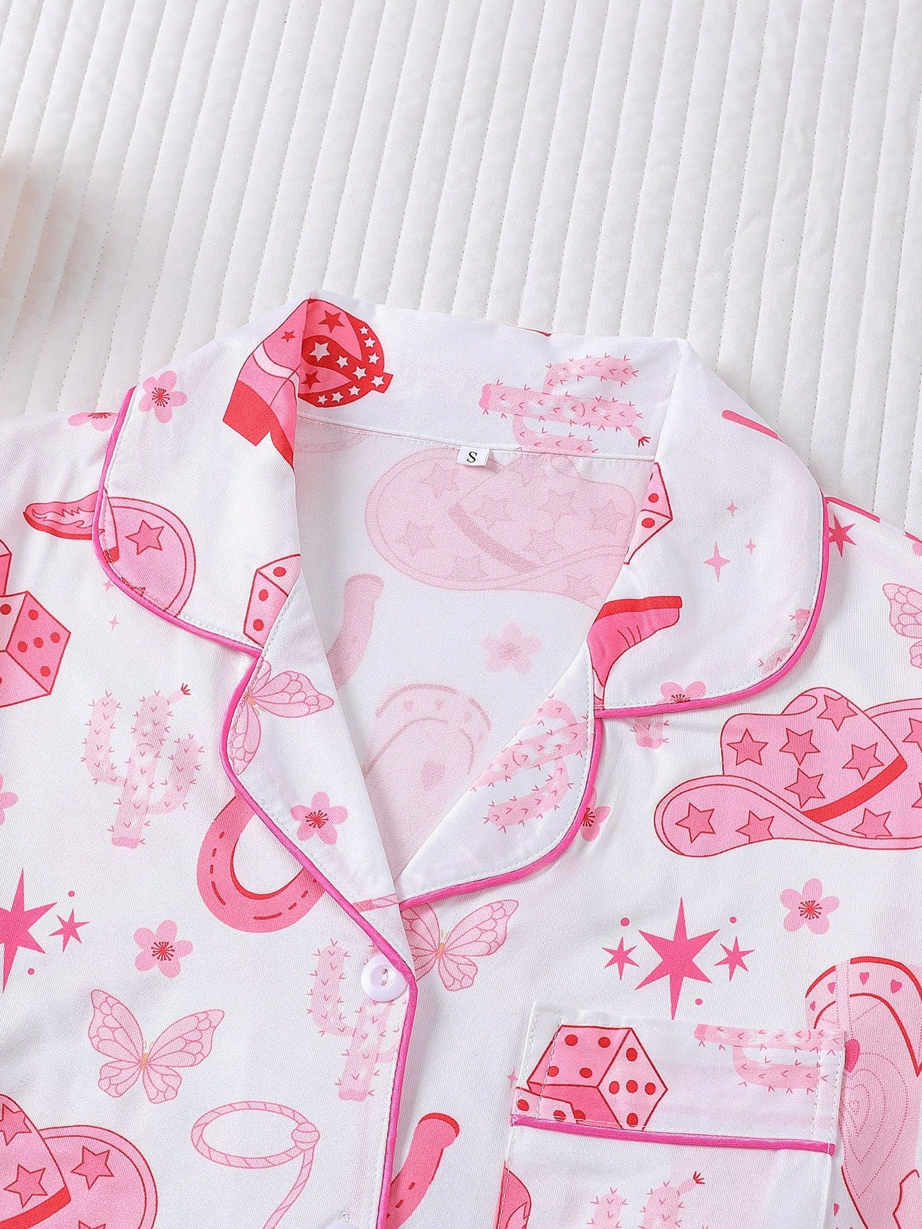 Lucky Cowgirl Printed Pajama Set