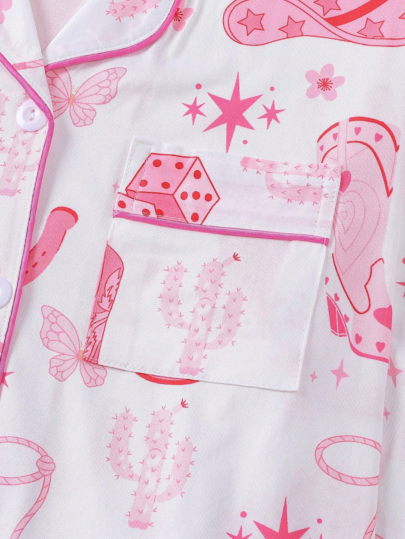 Lucky Cowgirl Printed Pajama Set