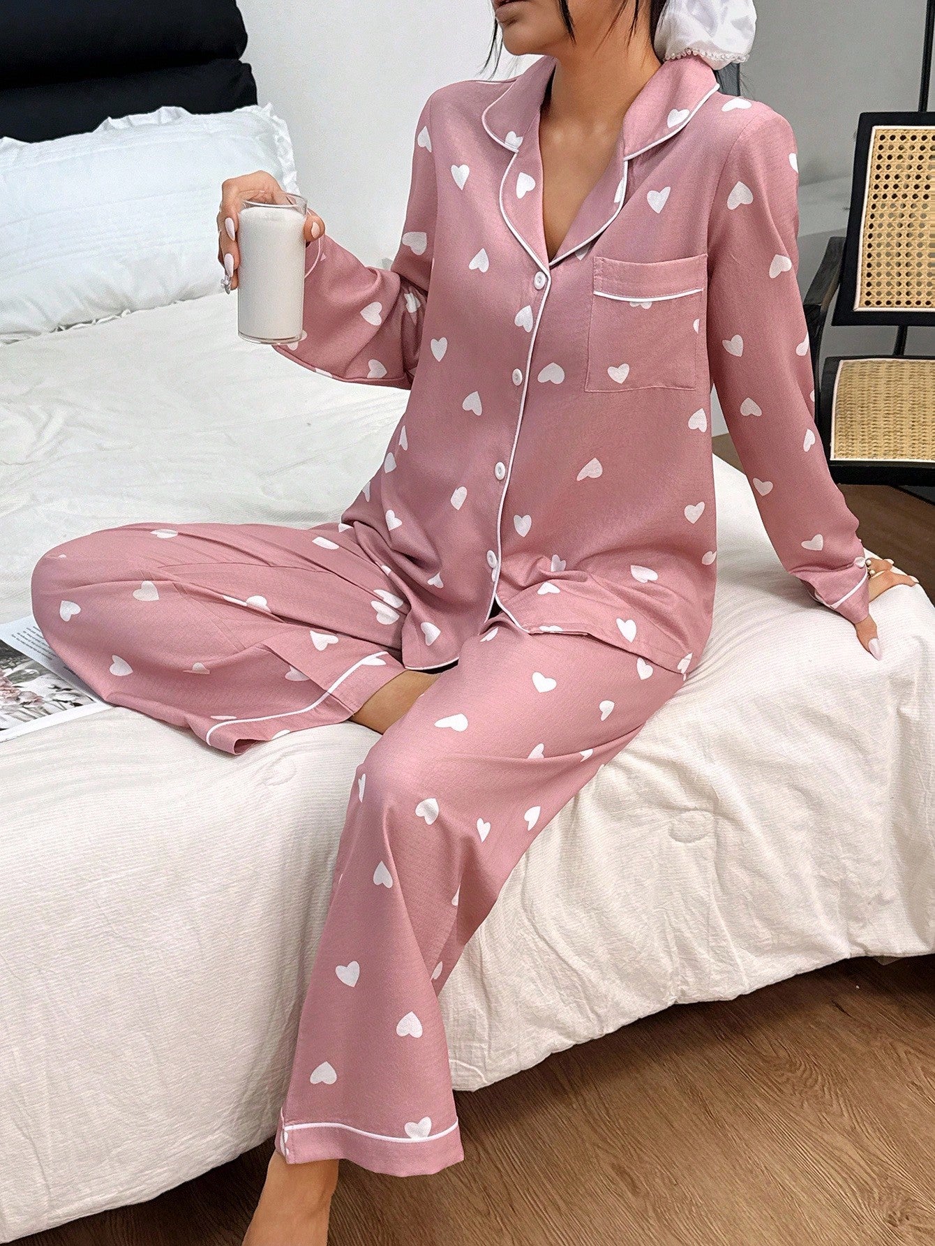 Blush Heart Lounge Pajama Set