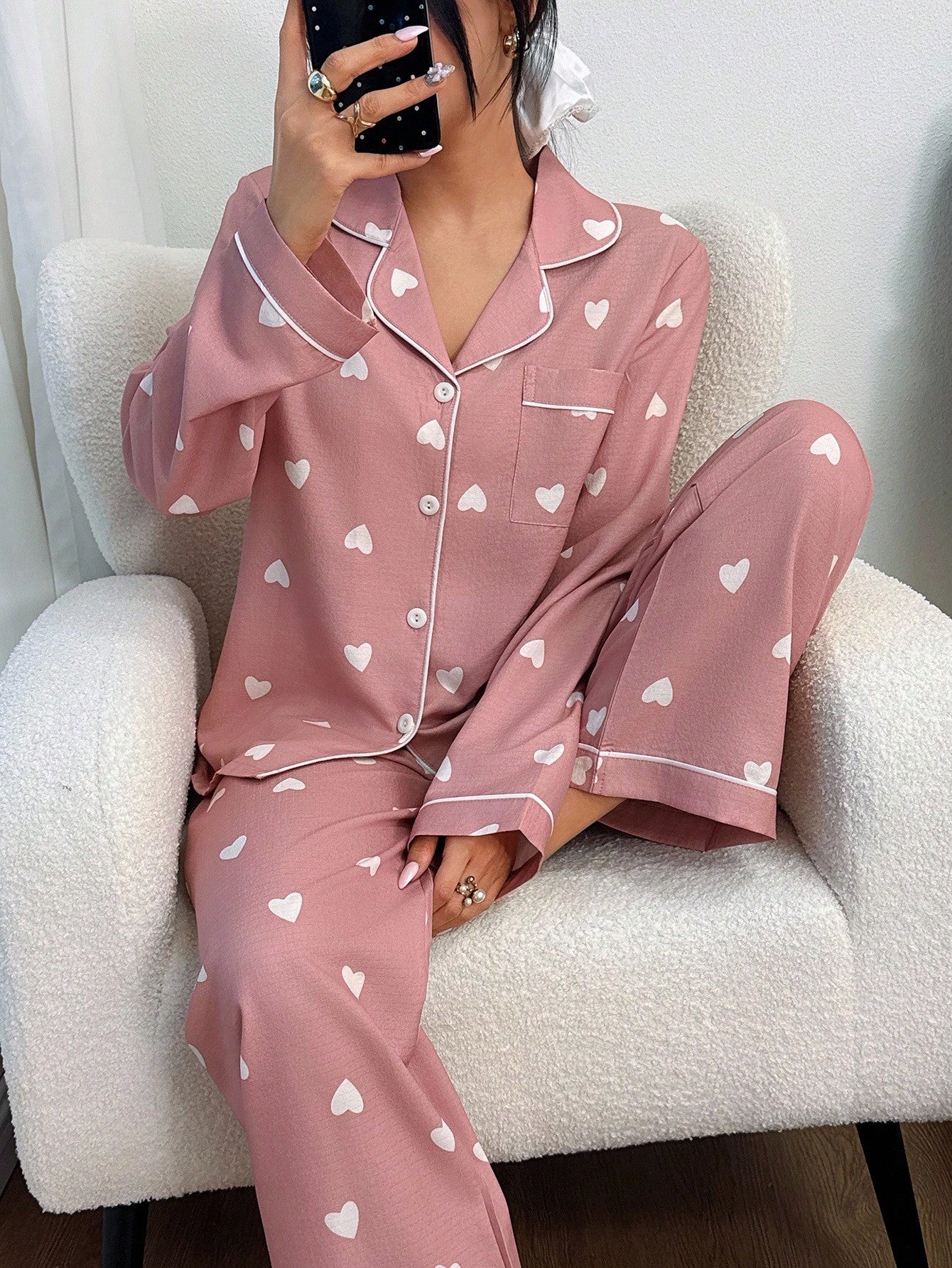 Blush Heart Lounge Pajama Set