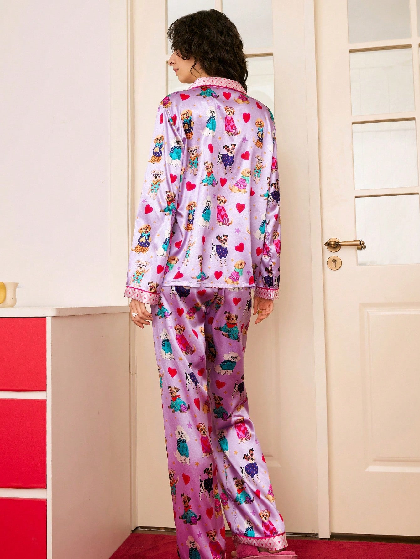 Lilac Puppy Love Pajama Set