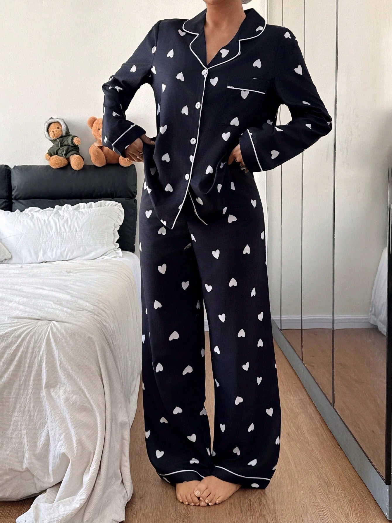 Midnight Heart Classic Pajama Set
