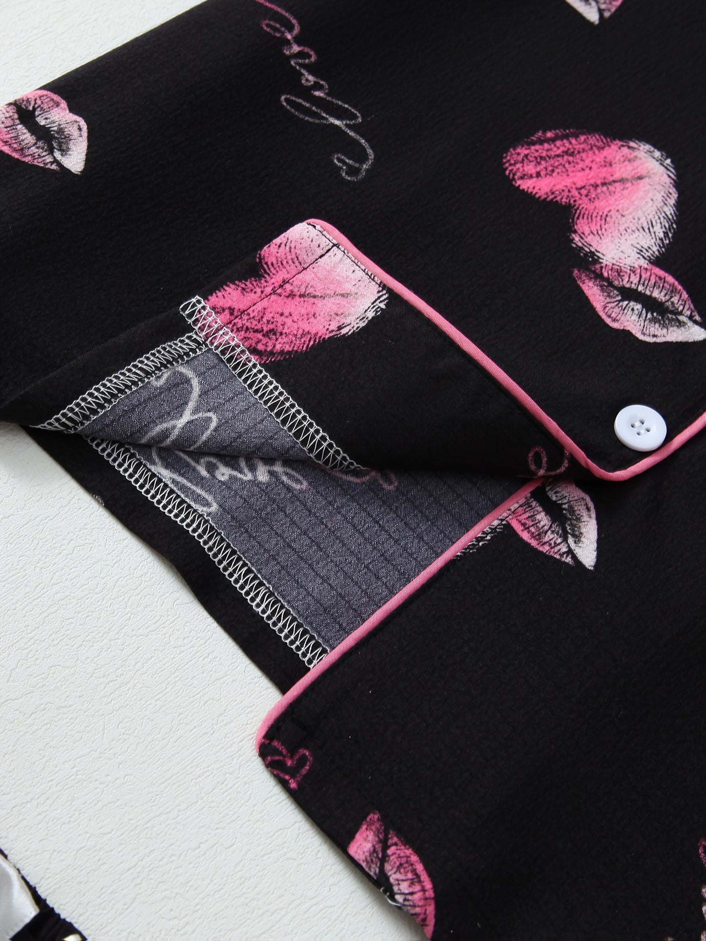 Midnight Kiss Pajama Set 💋✨