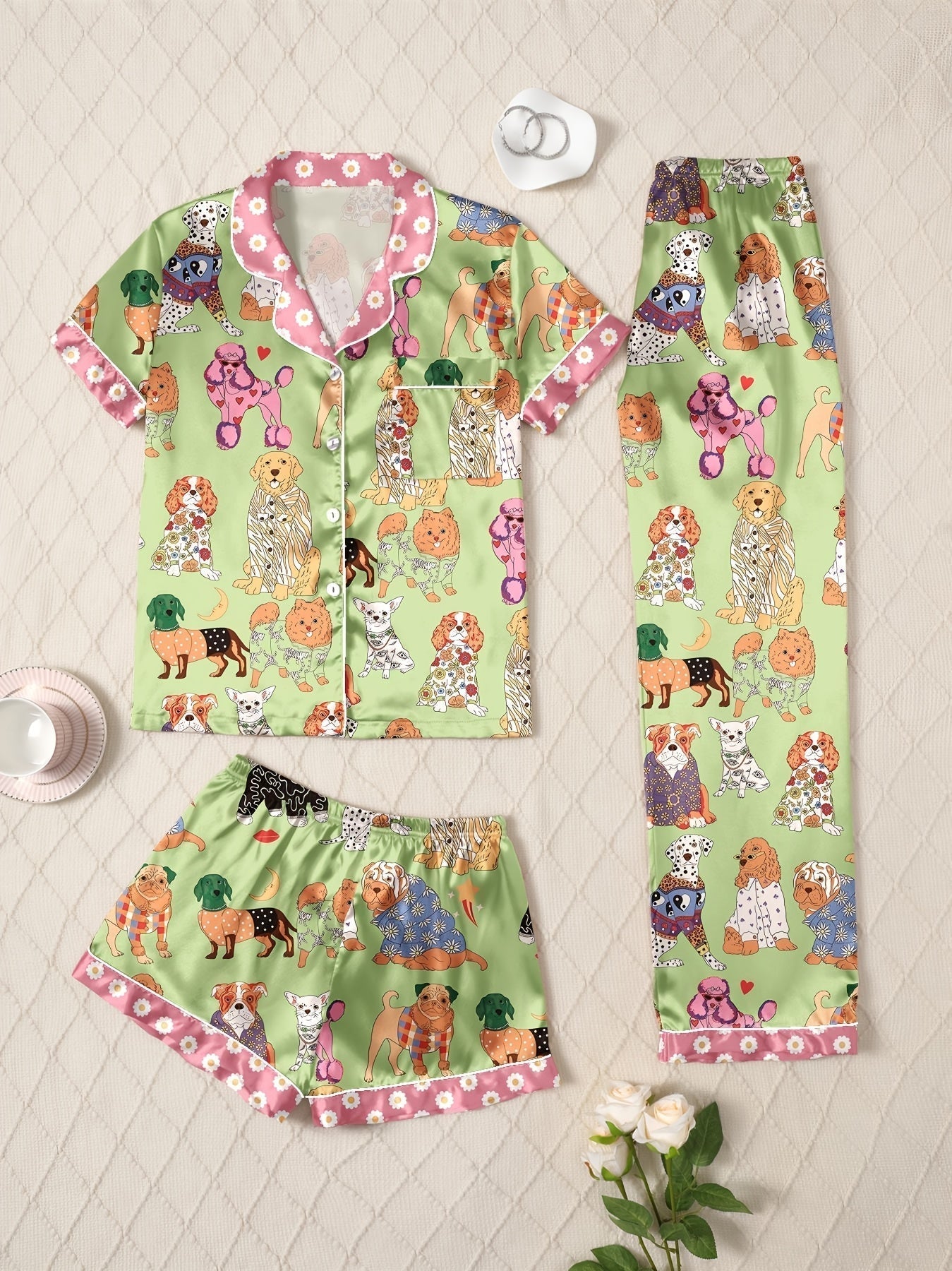 Playful Pooch Printed Nightwear Set