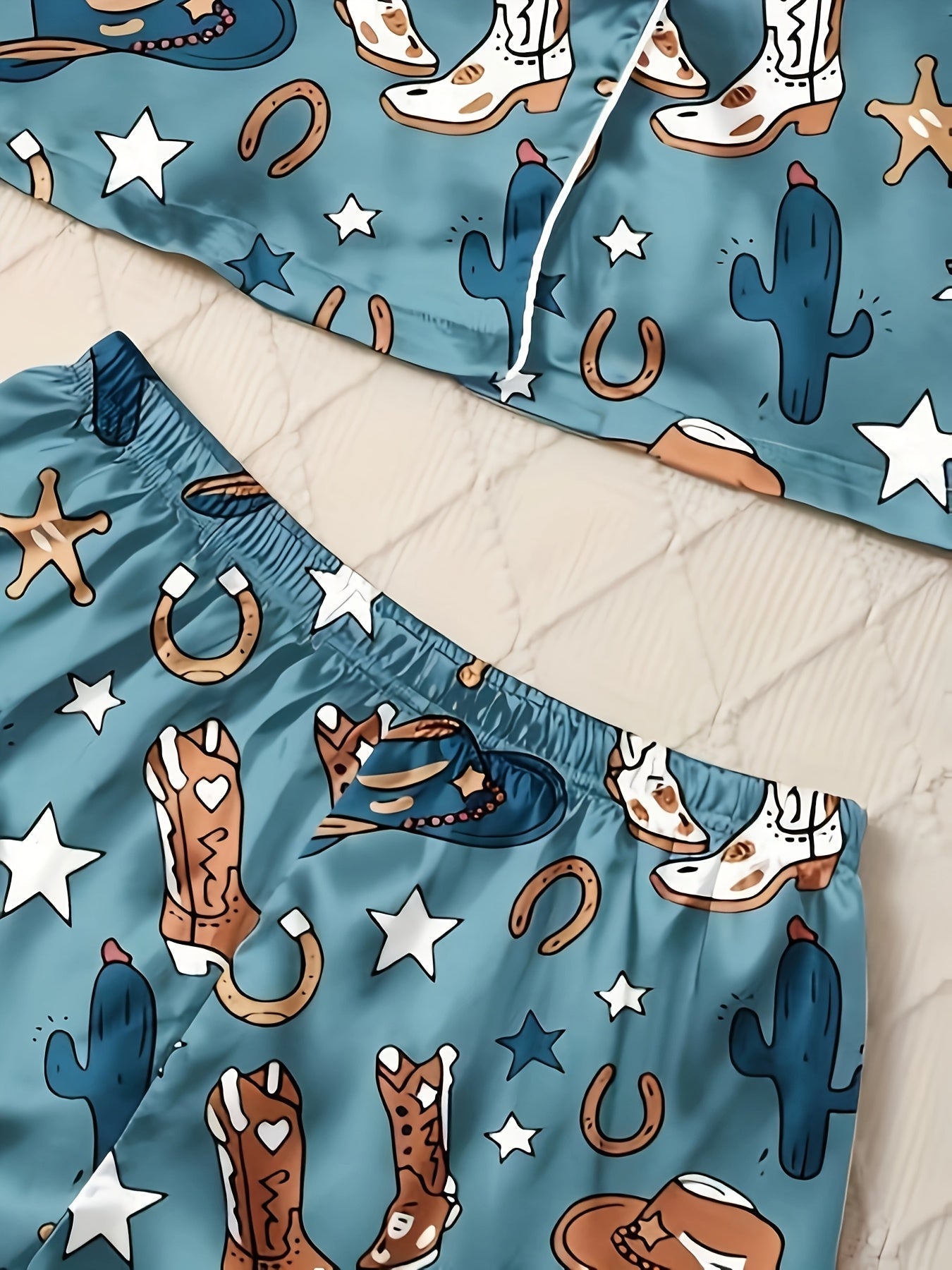 Wild West Vibes Nightwear Set (3-Piece Combo)