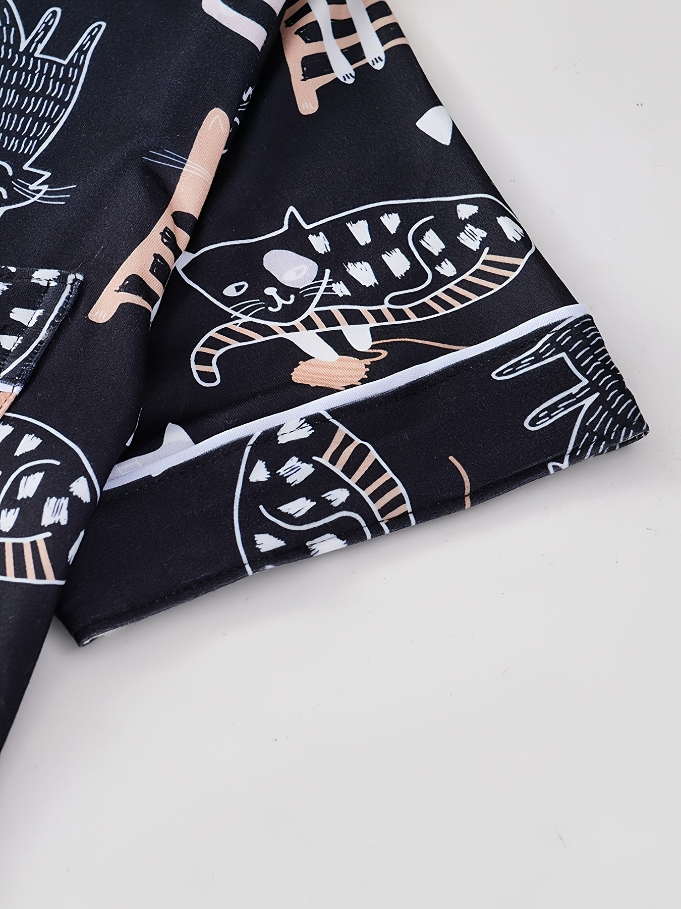 Purrfect Dreams Cat Print Nightwear Set (3-Piece Combo)